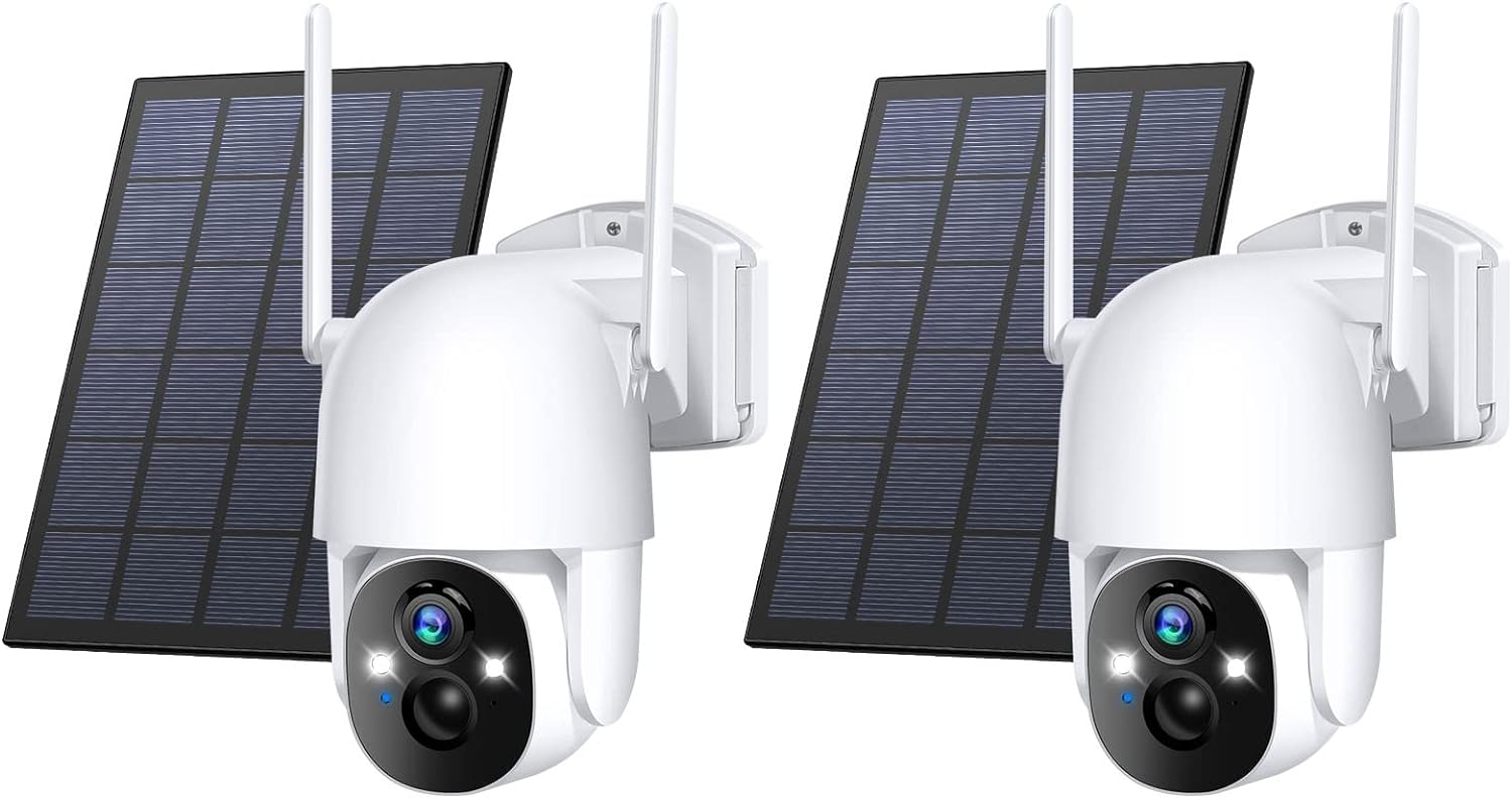 Save Big on Your Purchase! Get 66.01% Off on Poyasilon Solar Security Cameras Wireless Outdoor (2 Pack)!