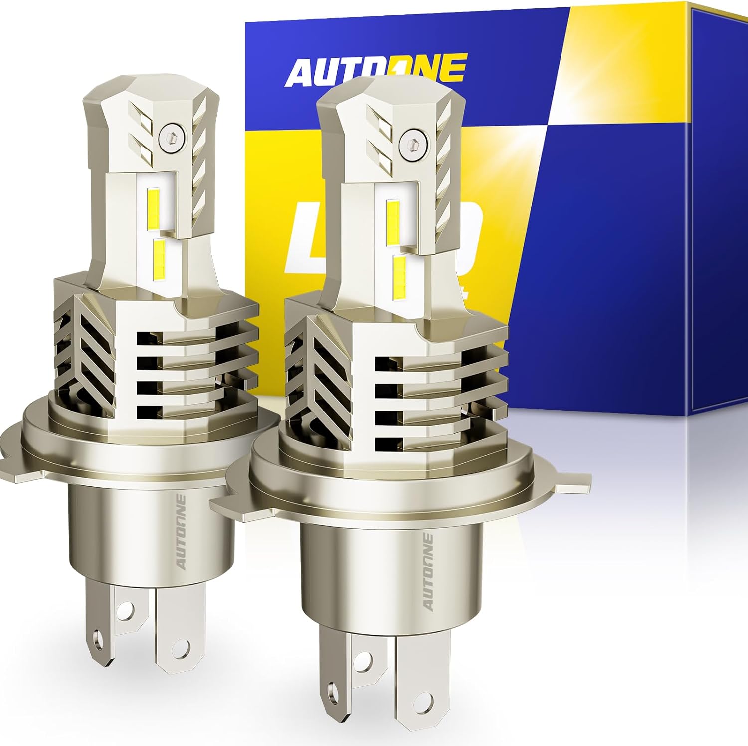 AUTOONE Upgraded H4 LED Bulbs Mini Size Super Bright - Limited-Time Specials!