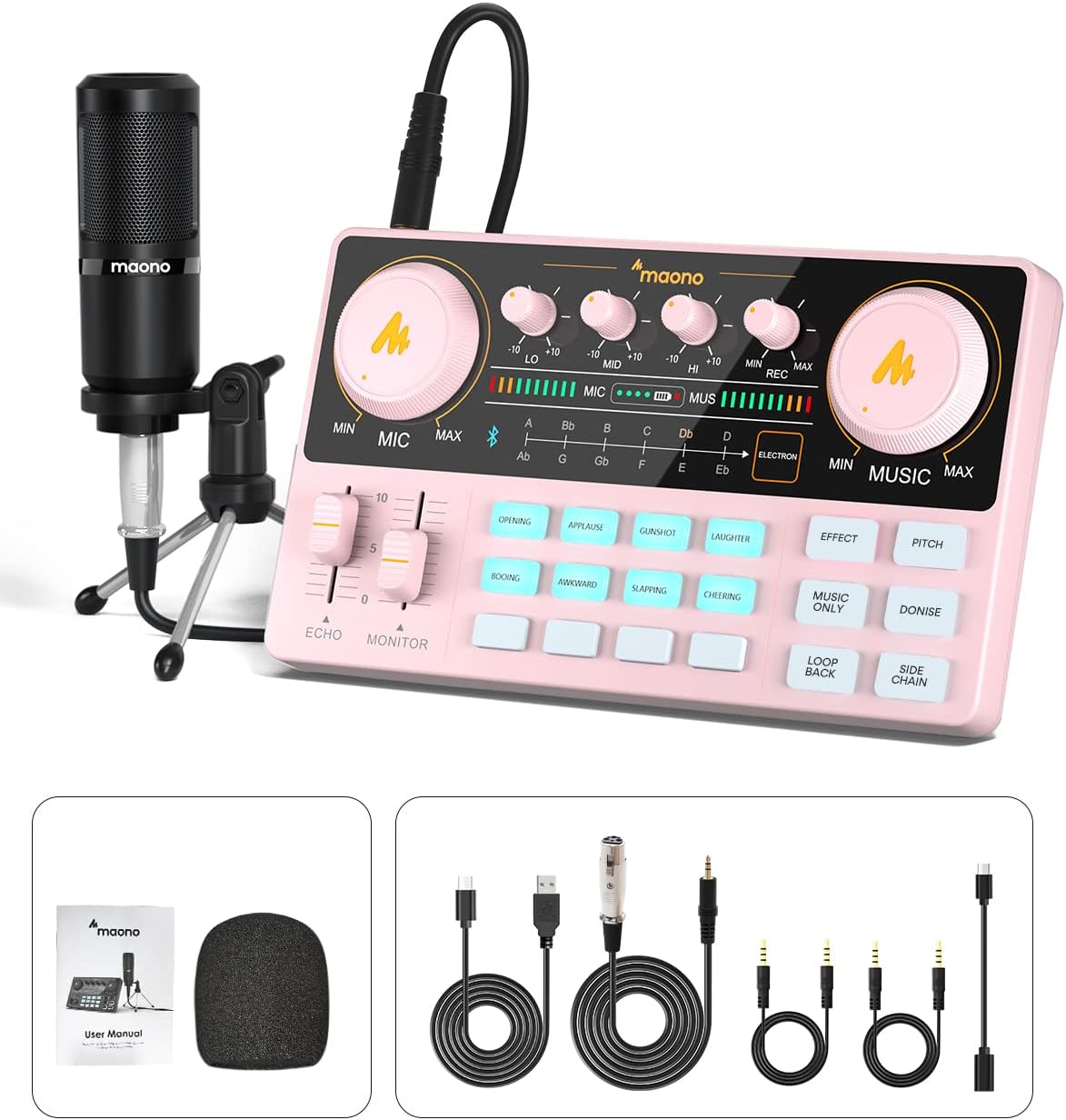 MAONO Podcast Equipment Bundle - All-in-One Podcas...
