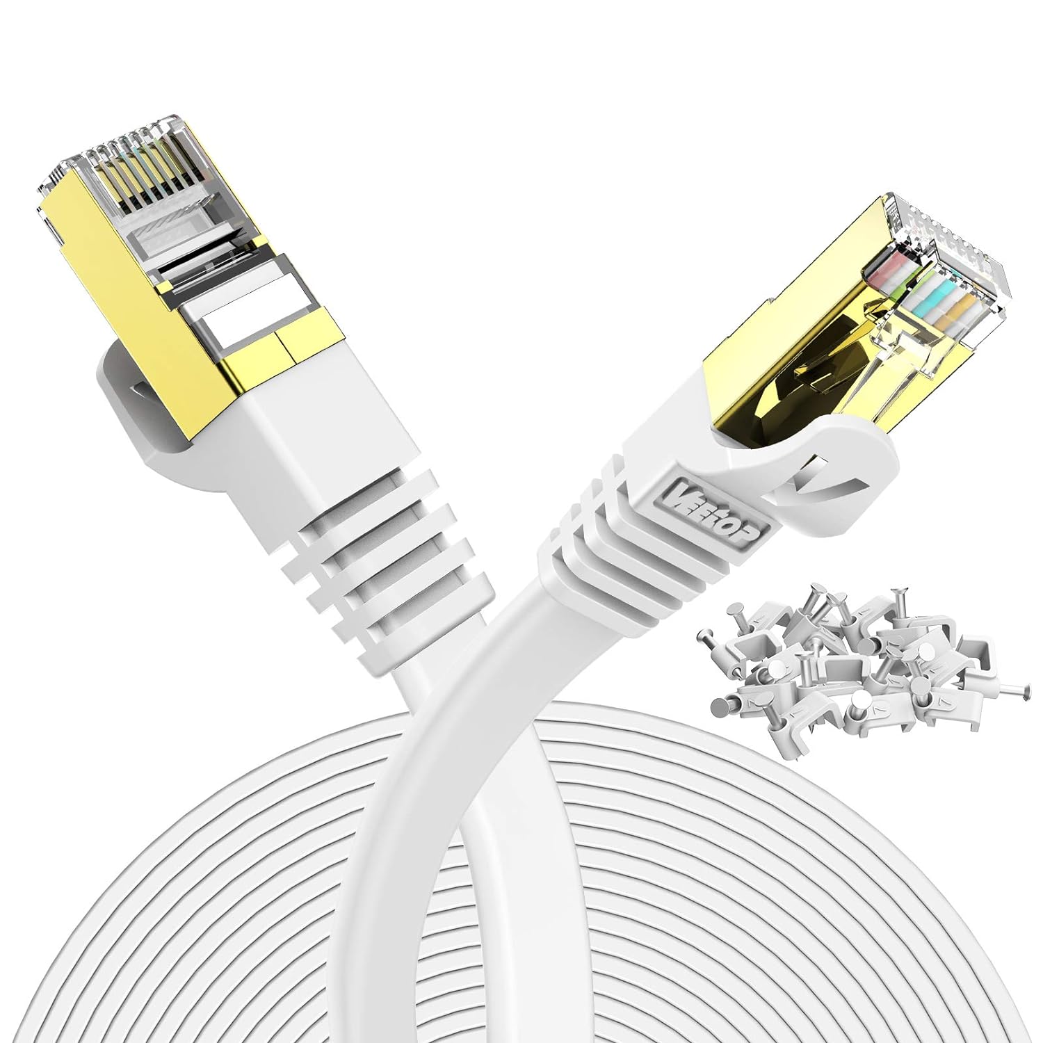 Save Big on Veetop 5m/16.4ft Flat Cat7 Ethernet Cables - Limited Offer!