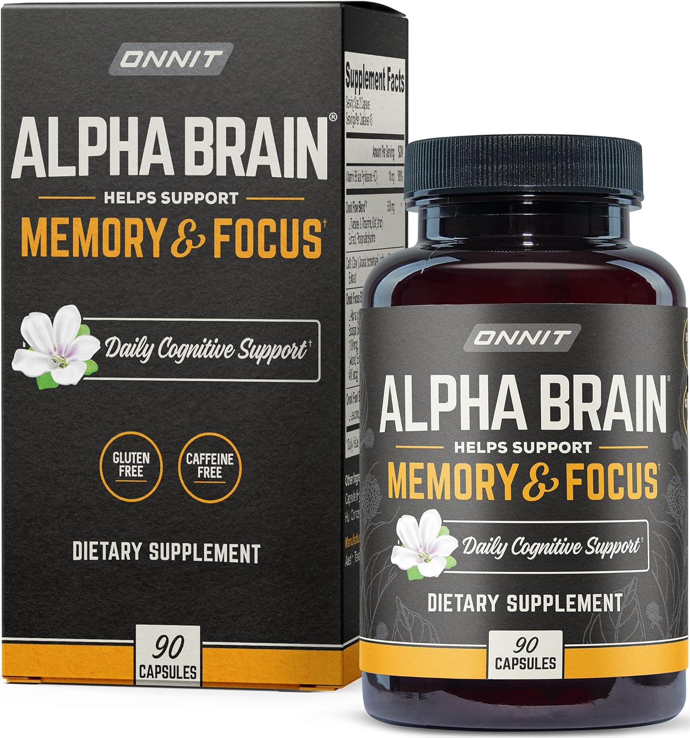 Go, Grab Yours Before It's Gone! Onnit Alpha Brain Premium Nootropic Brain Supplement, 90 Count