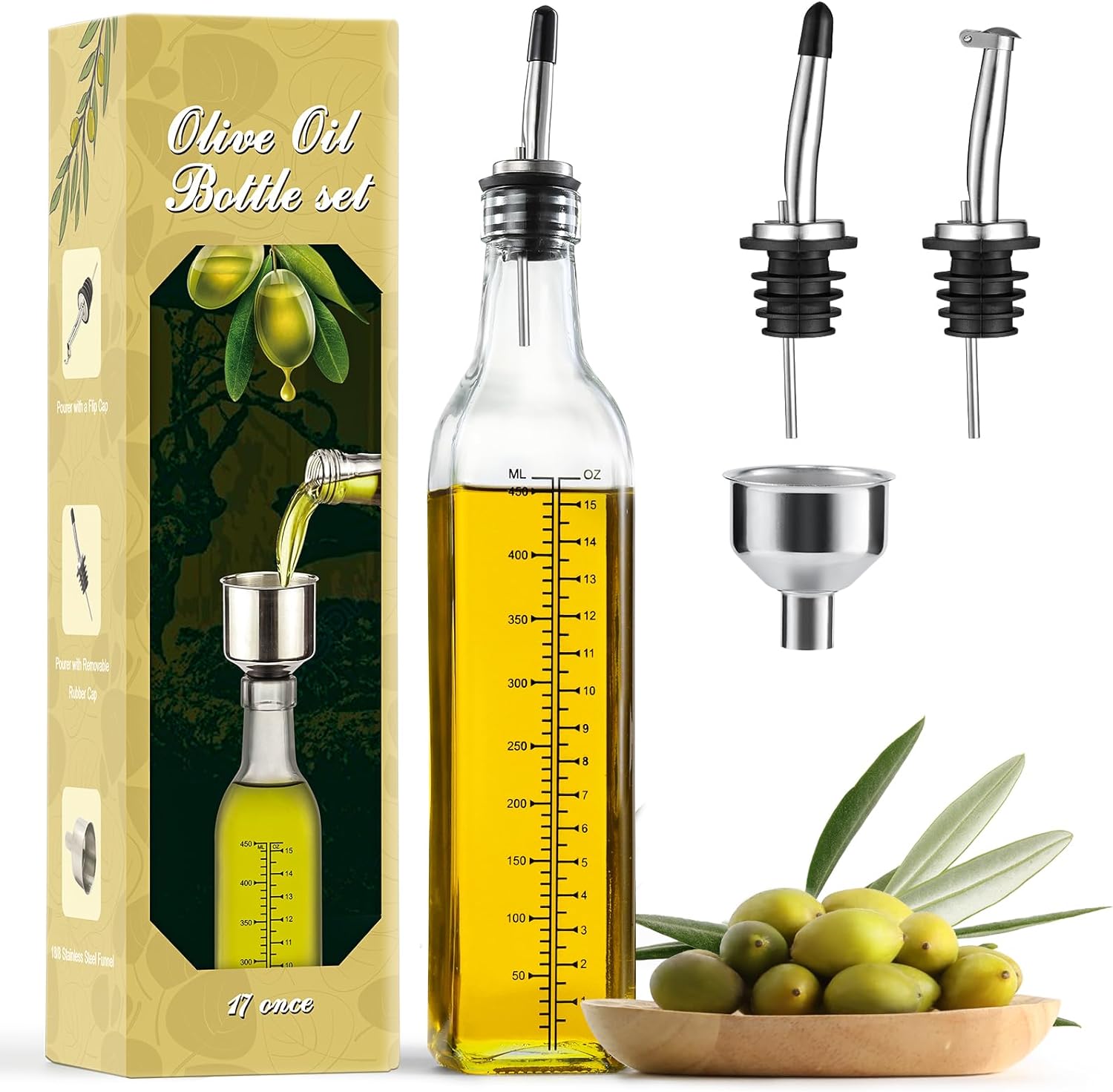 Save Big on AOZITA 17oz Glass Olive Oil Dispenser Bottle - Limited Time Offer!