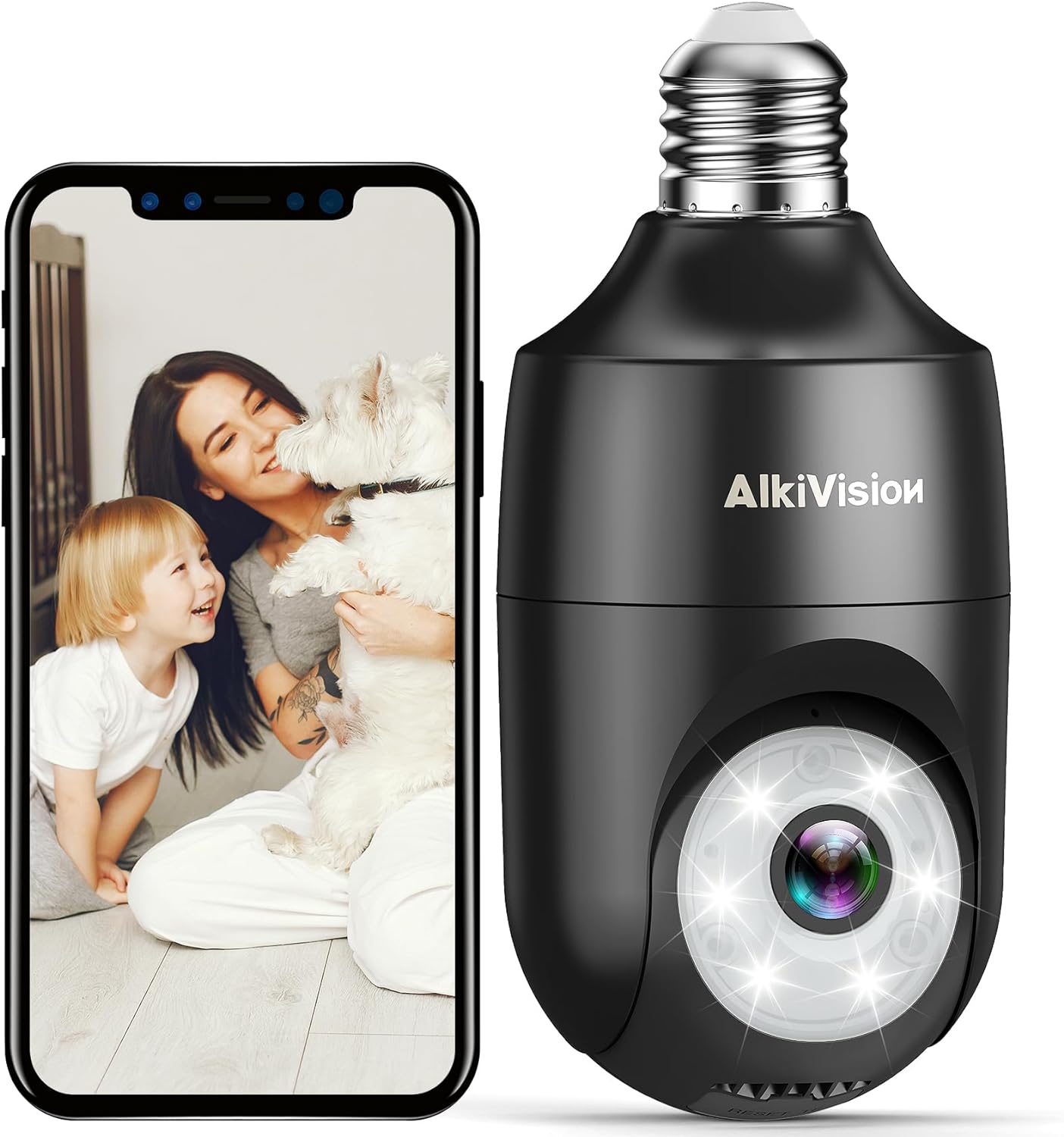 Limited-Time Discounts! AlkiVision 2K Light Bulb Security Camera - Save 80% Now