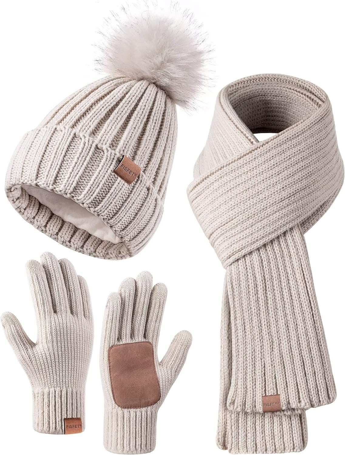 Limited-Time Offer! Winter Beanie Hat Scarf Gloves Set for Women - Now Only $29.99