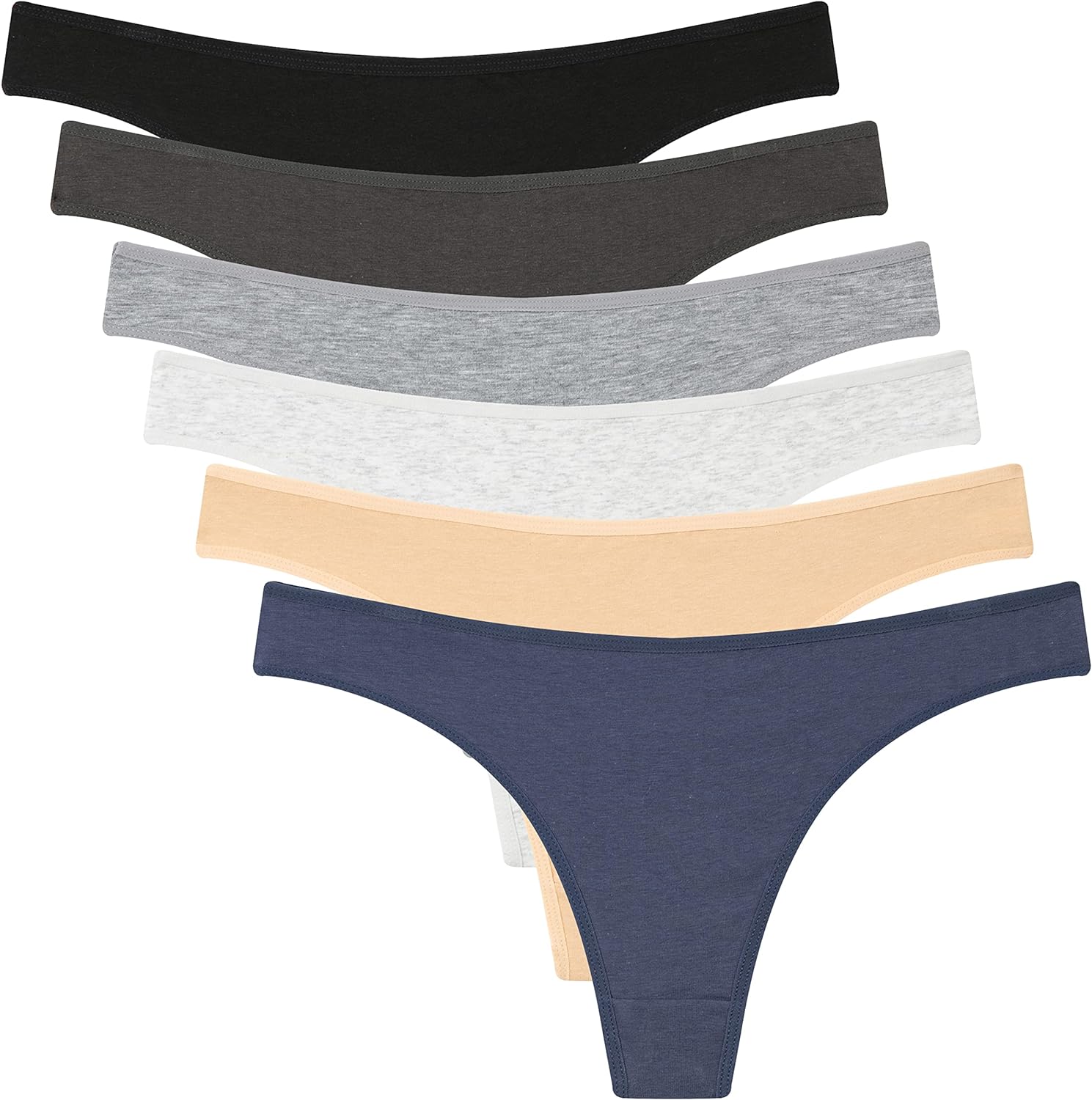 Go, Grab It Now! ELACUCOS 6 Pack Women's Thongs Cotton Breathable Panties Bikini Underwear Medium - Limited-Time Discounts