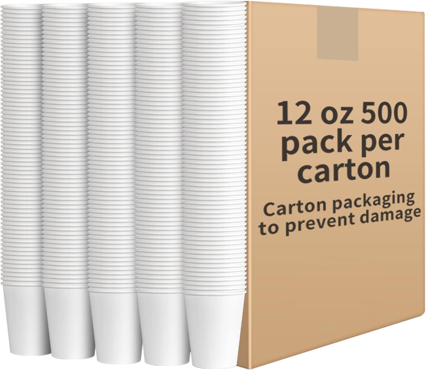 Grab the Hottest Deals on RACETOP Paper Coffee Cups 12 oz [500 pack]!