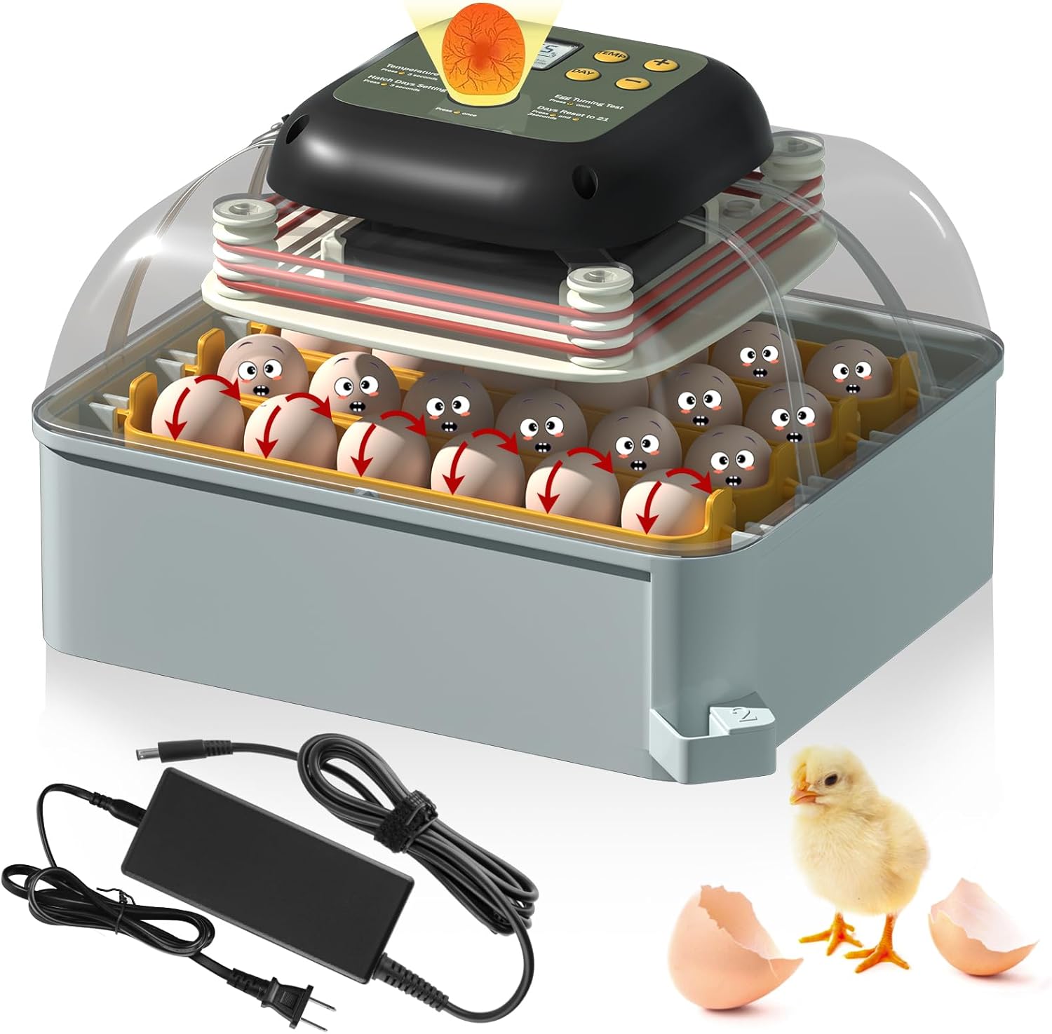 Time-Sensitive: Chicken Egg Incubator with Automatic Egg Turning, Humidity Control, and Temperature Control - Save 11%!
