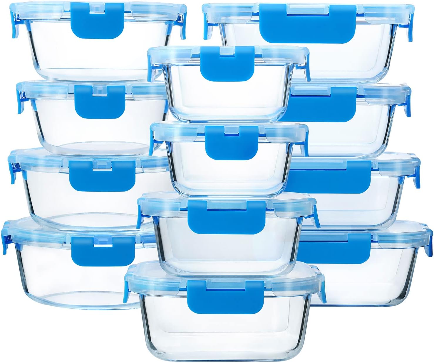 Secure Your Deal: M MCIRCO 24-Piece Glass Food Storage Containers with Upgraded Snap Locking Lids