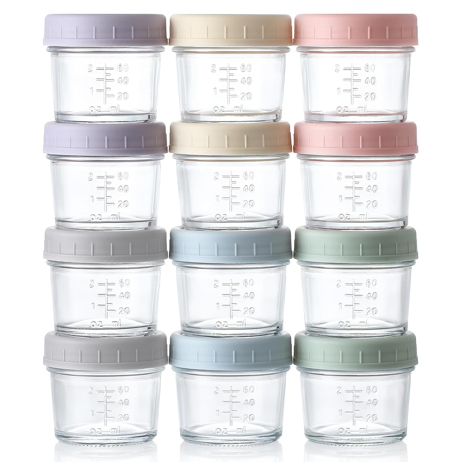 Save Big on VITEVER 12Pack Glass Baby Food Storage Containers - 4 oz - Now Only $17.84!