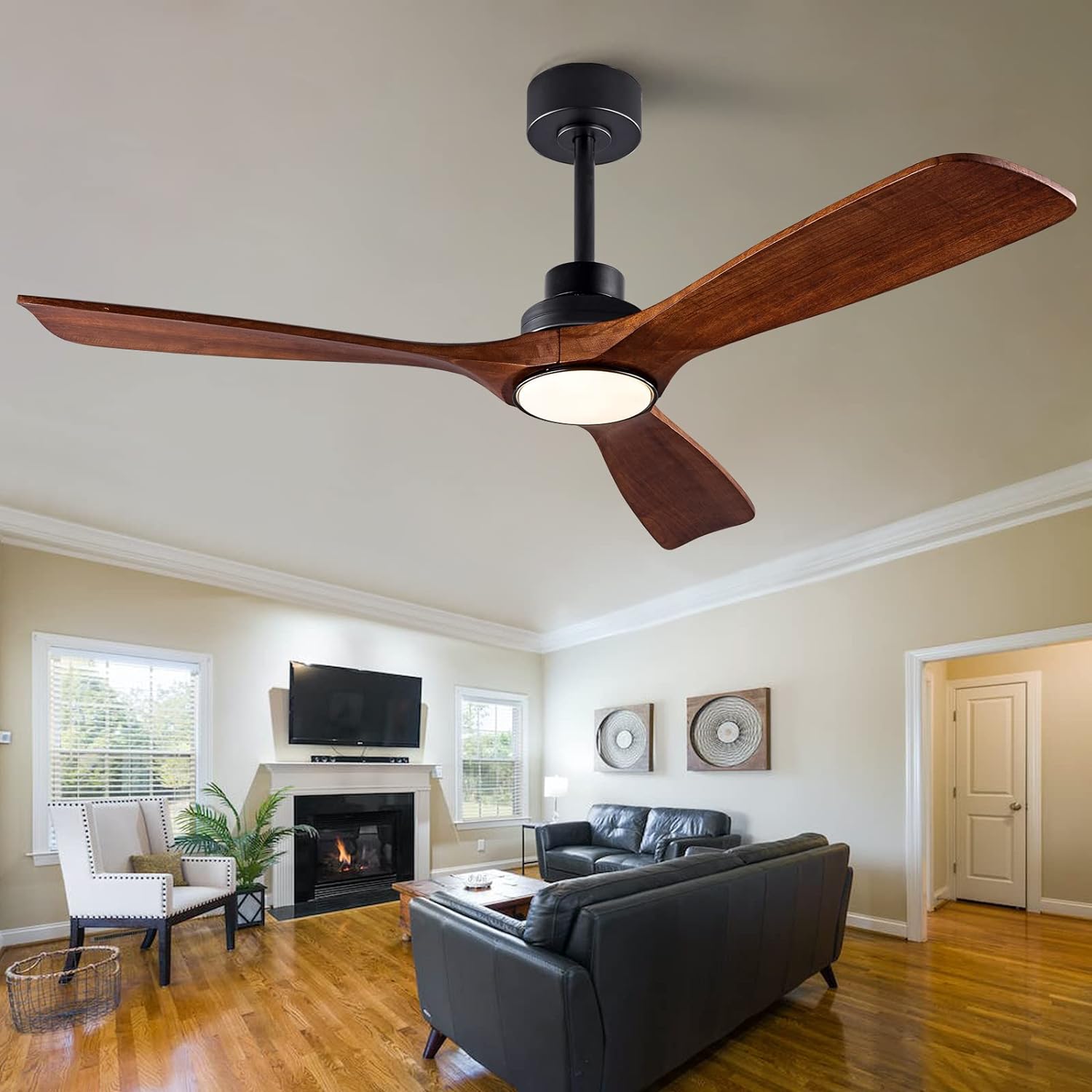 Limited-Time Promo: QUTWOB 52" Wood Ceiling Fan with Lights - Up to 21% Off!