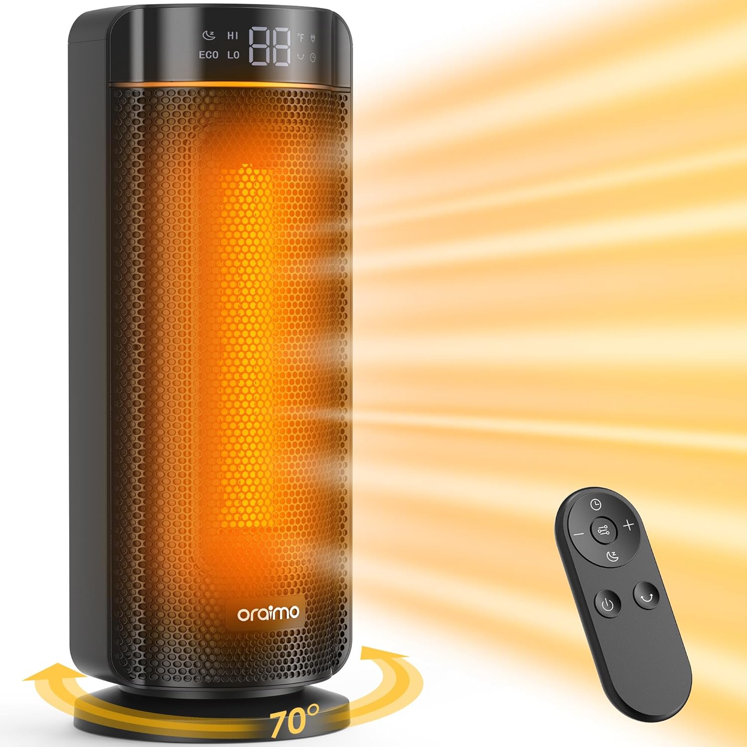 Hot Savings Alert: Oraimo Space Heater, 1500W Portable 16" Electric Heaters for Indoor Use - 40% Off!