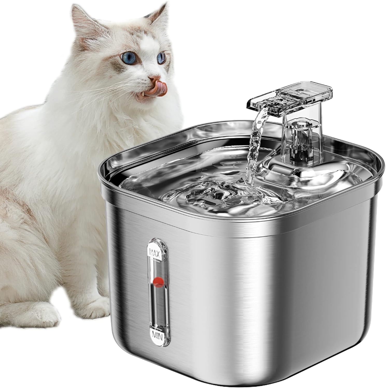Exclusive Promotion: Homtyler Stainless Steel Multiple Pets Water Fountain for Cats Inside - Up to % Off!