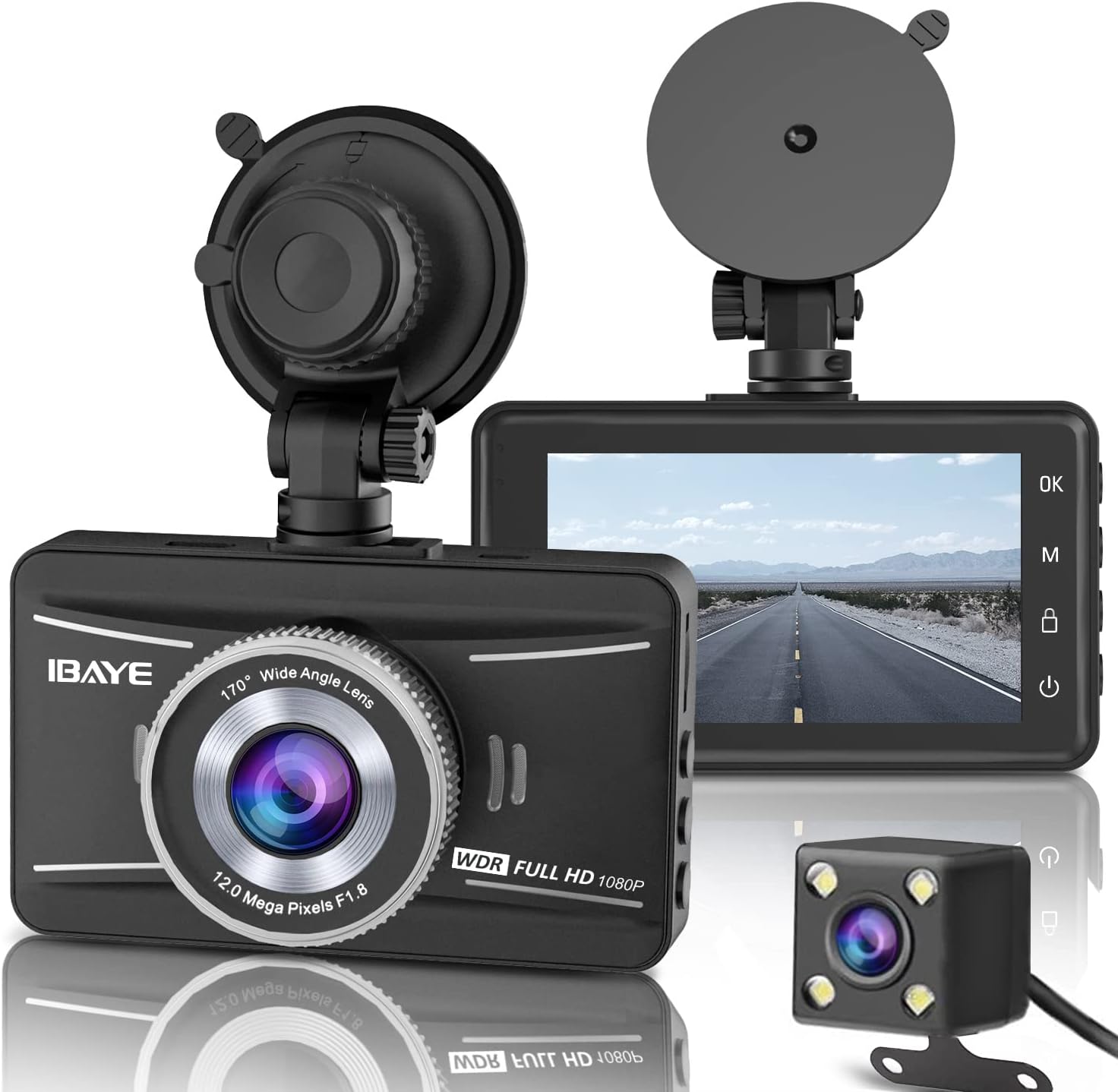 🚗 Selling Out Fast! IBAYE Dash Cam Front and Rear,...