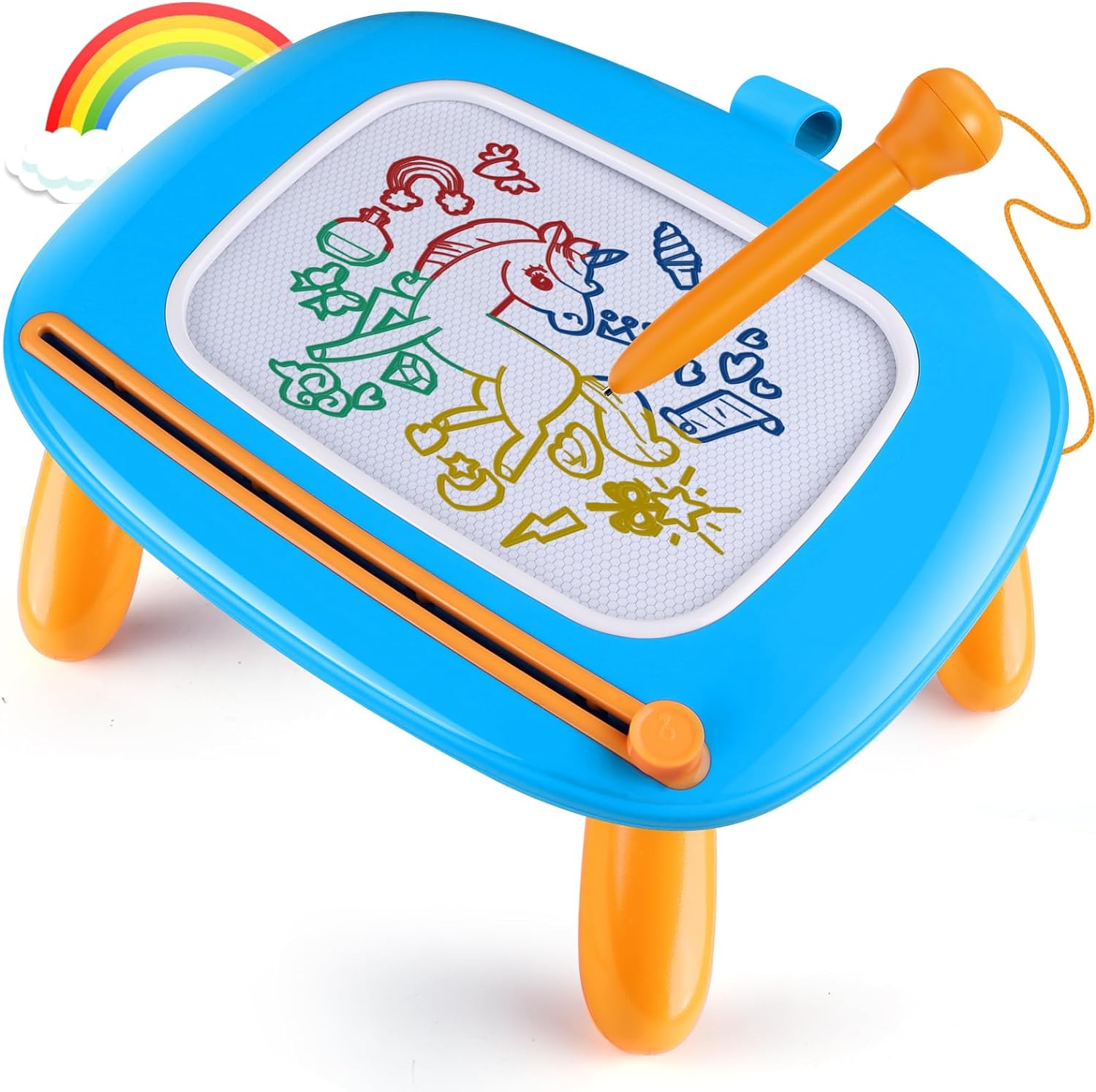 💥Smasiagon Toddler Girl Boy Toys - Magnetic Drawing Board for Toddlers 1-3 - Early Learning Doodle Board Writing Painting Sketch Pad - Birthday Christmas Halloween Easter Gifts for 1 2 3 Year Old (Blue) - 20% Off! 💲19.99 Only!