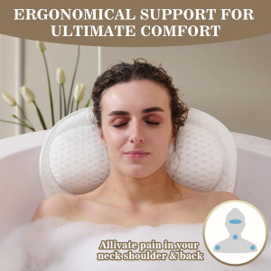 Bath Pillow Luxury Bathtub Pillow, Extra Soft & Co...