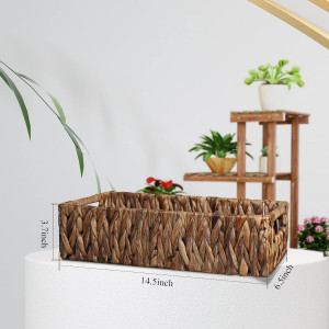 HOSROOME Water Hyacinth Storage Basket for Shelves...