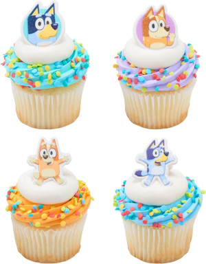 DecoPac Bluey So Much Fun Rings, Cupcake Decoratio...