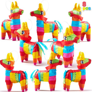 Cinco De Mayo 8 pcs Mini Donkey Pinatas 5.7"x7.5"...