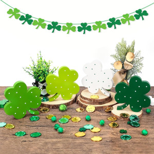 AKEROCK St Patricks Day Decorations, 4 PCS Wooden...