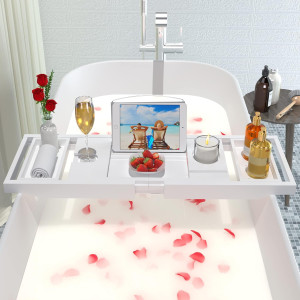 Artmalle Bathtub Caddy Tray - Expandable and Folda...