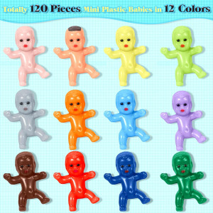 Selizo 120pcs Mini Plastic Babies, Tiny Plastic Ba...