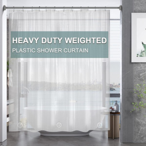 AmazerBath Plastic Shower Curtain Clear Premium PE...