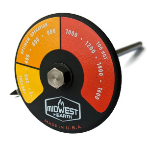 Midwest Hearth Probe Thermometer for Wood Stove wi...