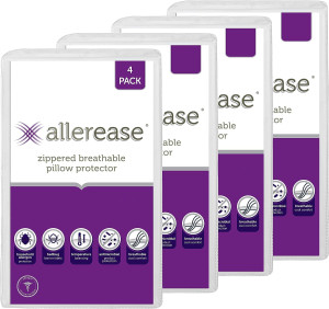 Set of 4 Standard/Queen AllerEase Pillow Protector...