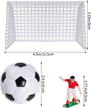 18 Pieces Soccer Cake Topper Decorations Soccer Ba...