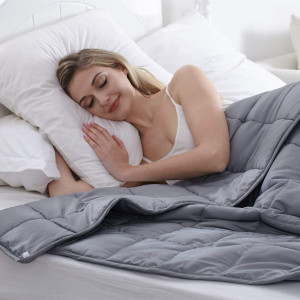 Waowoo Adult Weighted Blanket Queen Size (15lbs 60...