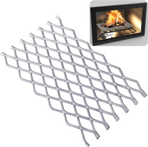 Fireplace Grate Ember Retainer,11.8x7inches Steel...
