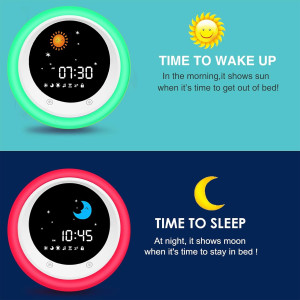 I.CODE Sun & Moon Rise Kids Alarm Clock, Children'...