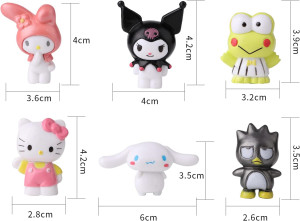 6 Pack Cute Lovely Characters Figurines for Kids B...