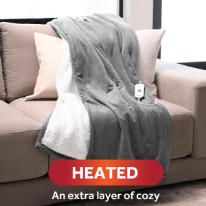 Sunbeam Electric Throw, Soft, Warm, Flannel Heated...