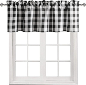 Hiasan Buffalo Plaid Curtains Valances for Windows...
