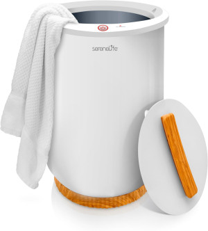 SereneLife Towel Warmers, White Large- Bucket Towe...