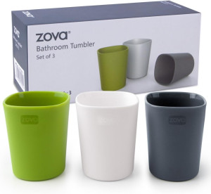 zova Bathroom Tumbler 340ml, 3 Pieces