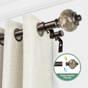 KAMANINA 1 Inch Double Curtain Rods for Windows 66...