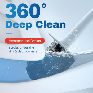 Vacplus Toilet Bowl Brush and Holder - Compact Toi...
