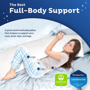 Snuggle-Pedic Body Pillow for Adults - White Pregn...