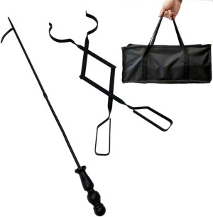 Heavy Duty 32 inch Long Fireplace Fire Pit Campfir...