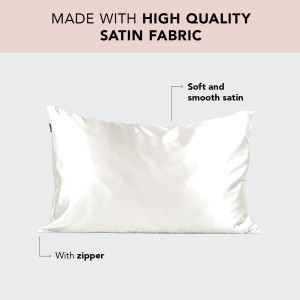 Kitsch Satin Pillowcase for Hair & Skin - Softer T...
