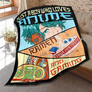 Game Blanket Gift for Boys Men,Just a Boy Who Love...
