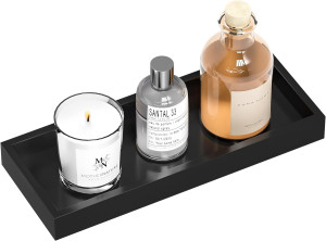 Bathroom Vanity Tray Bamboo - for Counter Wood Sma...