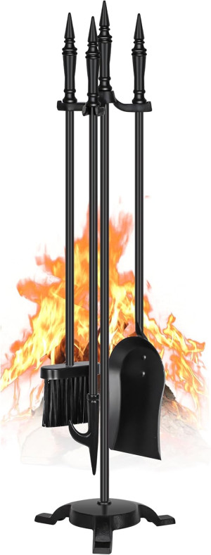FEED GARDEN Fireplace Tools Set 4 Pieces, 31 Inch...