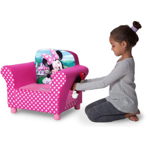 Upholstered Chair, Wood, Disney Minnie Mouse