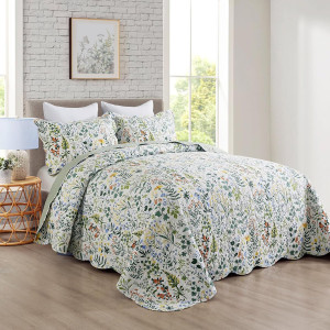 Travan 3-Piece Quilt Set Quilted Bedspread Lightwe...