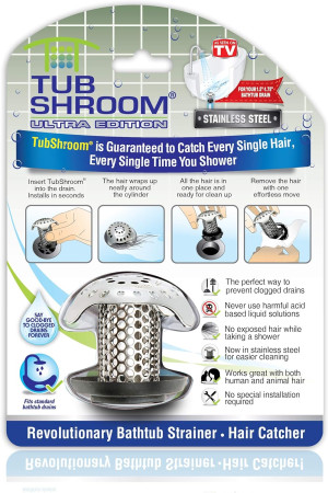 TubShroom Ultra Revolutionary Bath Tub Drain Prote...