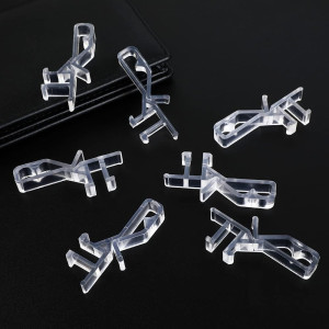 Hidden Channel Valance Clips, 1-7/8inch Clear Plas...