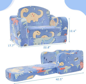 Thick Comfy Toddler Chair and Couch for Kids,2-in-...